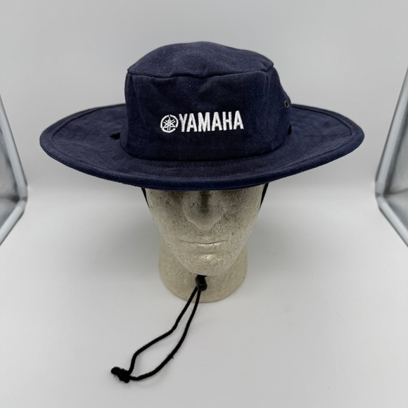 Yamaha Other - Yamaha Hat Navy Blue Sun Bucket Fishing Cap Embroidered Logo Adjustable Boonie